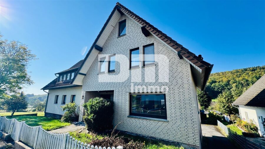 1-2 Familienhaus mit Nebengebäude (Ferienwohnung) + Halle / Garagen im Ensemble - Titel Frontansicht